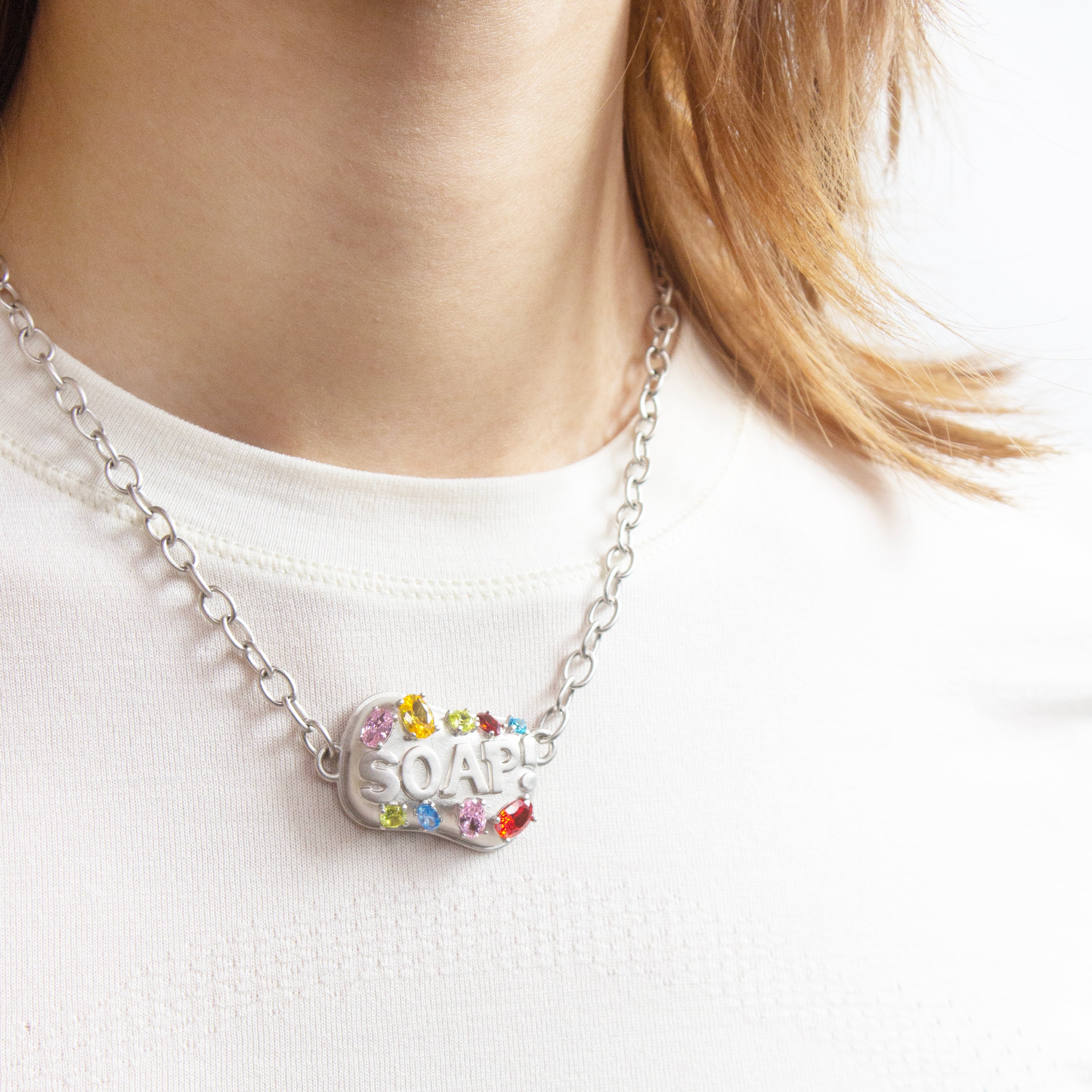 MULTI-COLORED SOAP NECKLACE