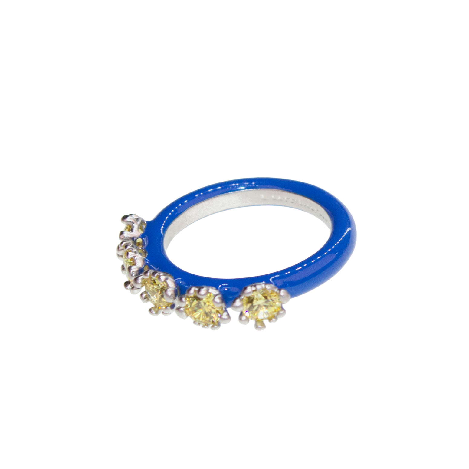 BLUE BATHROOM FLOWER SLIM RING