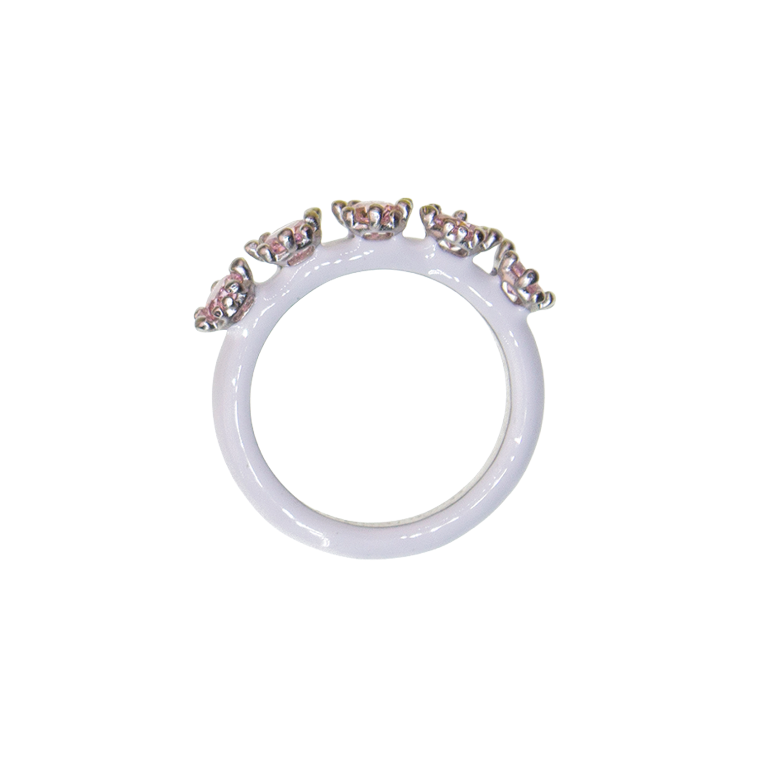 WHITE BATHROOM FLOWER SLIM RING