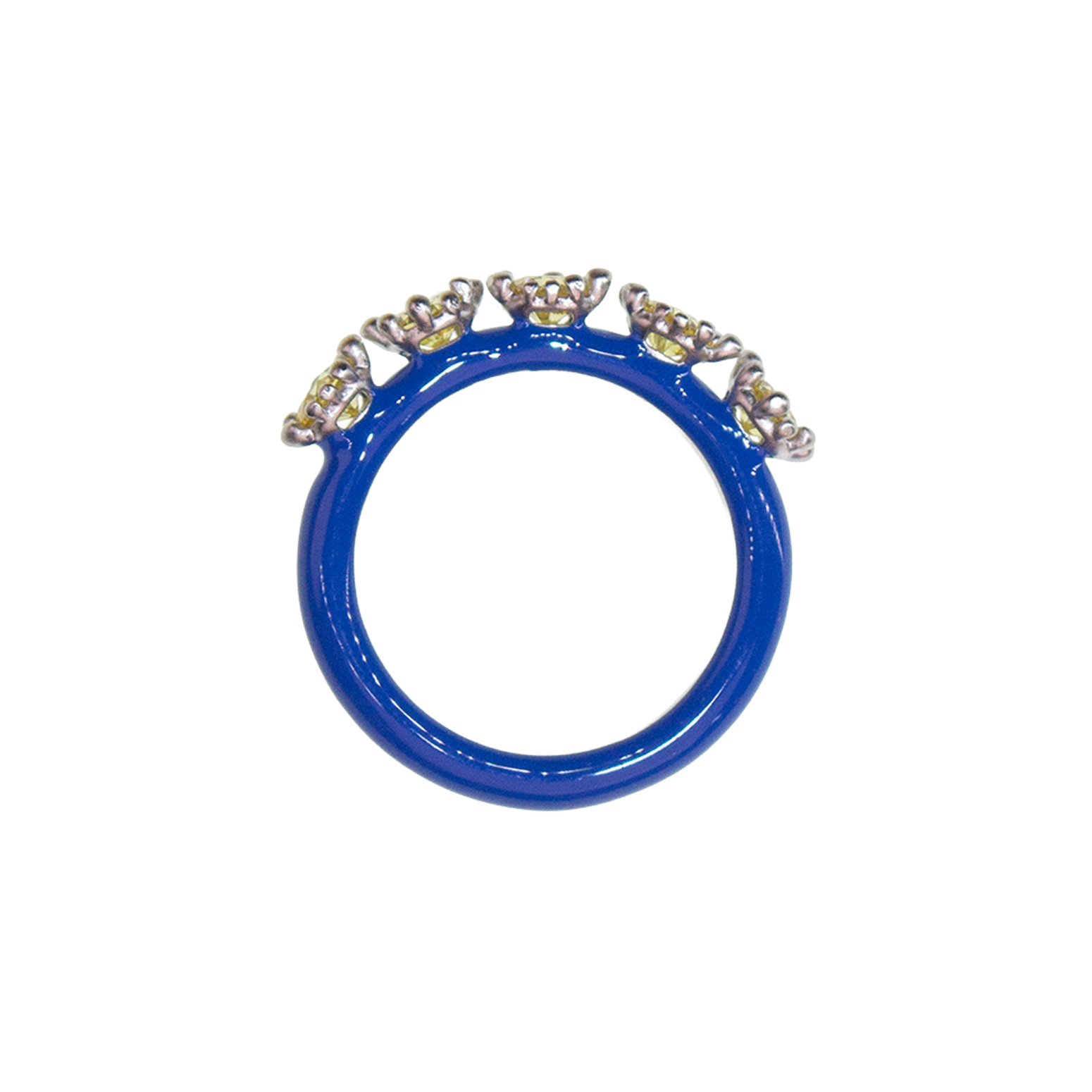 BLUE BATHROOM FLOWER SLIM RING